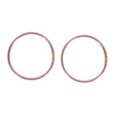 Lot de 2 bracelets enfant plastique roses D 7.5cm