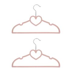 Lot de 2 cintres pour enfant velours rose