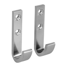 Lot de 2 crochets à fixer métal long