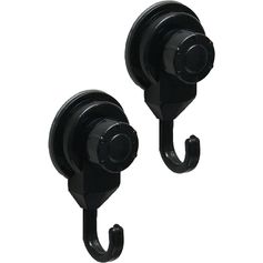 Lot de 2 crochets ventouses noir 4.5x8.7cm