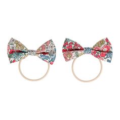 Lot de 2 élastiques cheveux avec nœud liberty D 7cm