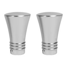 Lot de 2 embouts aluminium LOTUS argent mat D 20mm