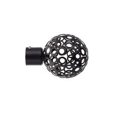 Lot de 2 embouts BOULE noir D20mm