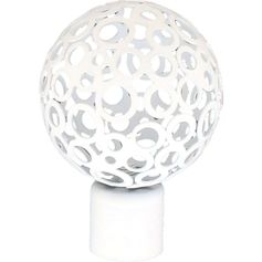 Lot de 2 embouts boule perforée en métal couleur argentée