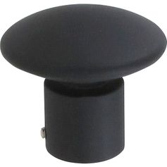 Lot de 2 embouts champignon en aluminium noirs mat 5x5cm