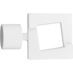 Lot de 2 embouts UPPER en aluminium blanc mat 10x6.3cm