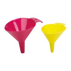 Lot de 2 mini entonnoirs plastique 12x14x13cm