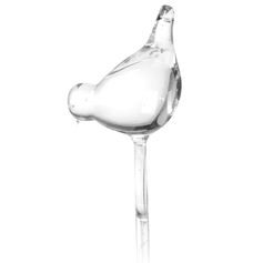 Lot de 2 globes d'arrosage oiseaux verre 7.5x11.5x35cm