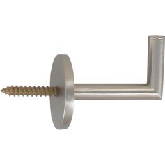 Lot de 2 gonds tringles à rideau droits en aluminium argenté mat 7.5x5cm