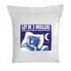 Lot de 2 oreillers blancs Bleu Câlin 400g 60x60cm