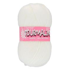 Lot de 2 pelotes de laine TOURMALINE blanches 50g