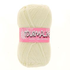 Lot de 2 pelotes de laine TOURMALINE écrues 50g