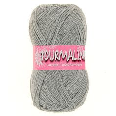 Lot de 2 pelotes de laine TOURMALINE grises 50g