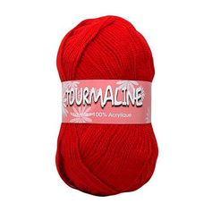 Lot de 2 pelotes de laine TOURMALINE rouges 50g