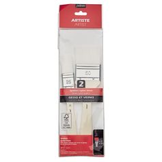 Lot de 2 pinceaux Spalters nylon blanc