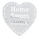Lot de 2 pinces cœur HOME SWEET HOME blanc laqué 8x8cm