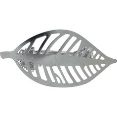 Lot de 2 pinces feuille STOCKHOLM en métal argentées 5x10cm