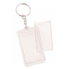 Lot de 2 portes-clés rectangulaire acrylique