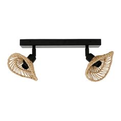 Lot de 2 spots rampe naturel OZANA 32x17x14cm