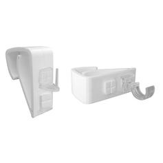 Lot de 2 supports à clip PVC blanc