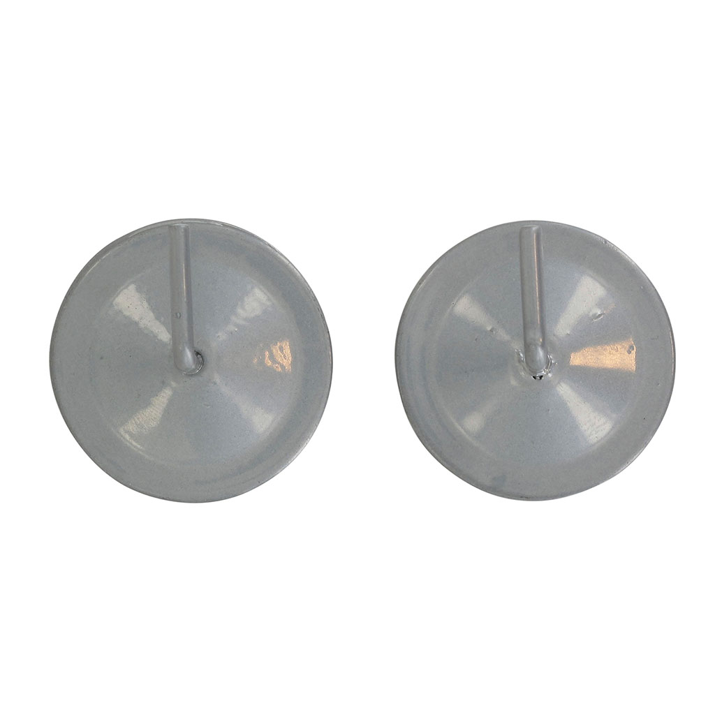 Lot de 2 supports tringle rideau adhésifs argent D 30mm