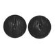 Lot de 2 supports adhésifs noir argent D 30mm