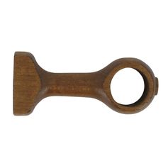 Lot de 2 supports tringle rideau courts chêne D 28mm