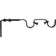 Lot de 2 supports de double tringles extensible en fer noirs 16.5-19cm