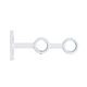 Lot de 2 supports double aluminium blancs D 16mm