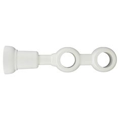 Support tringle rideau double blanc D 28mm
