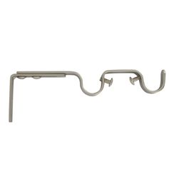 Lot de 2 supports extensibles doubles argent mat D 20mm