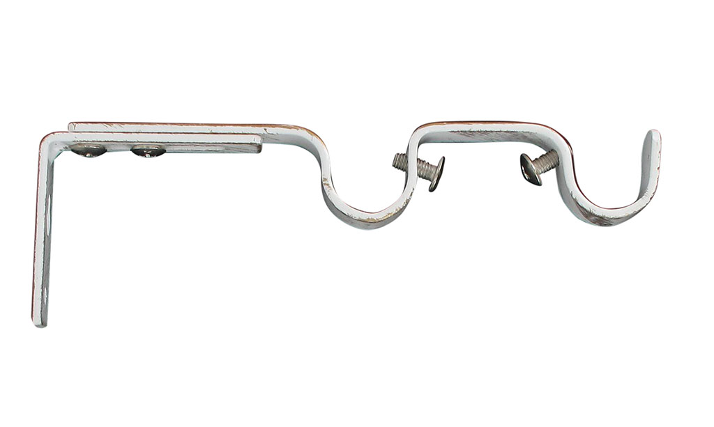 Lot de 2 supports extensibles doubles blanc or D 20mm