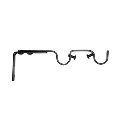 Lot de 2 supports extensibles doubles noir argent D 20mm