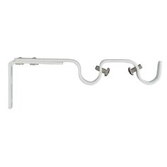 Lot de 2 supports gouttières doubles extensibles blanc mat D 20mm