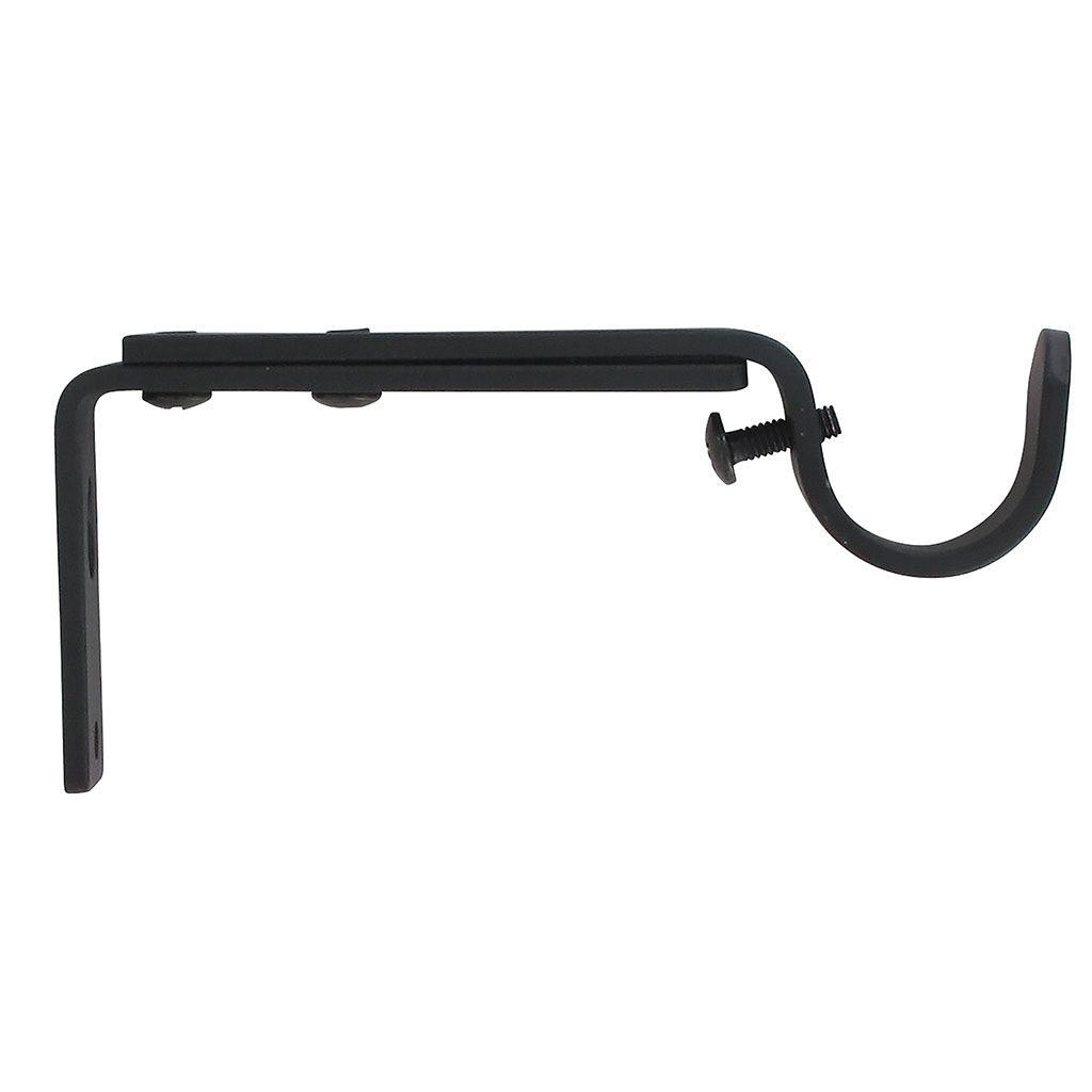 Lot de 2 supports gouttières extensibles noir mat D 20mm