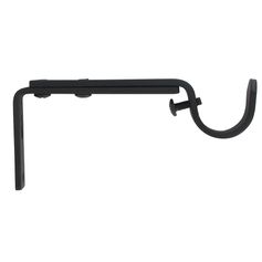 Lot de 2 supports gouttières extensibles noir mat D 20mm