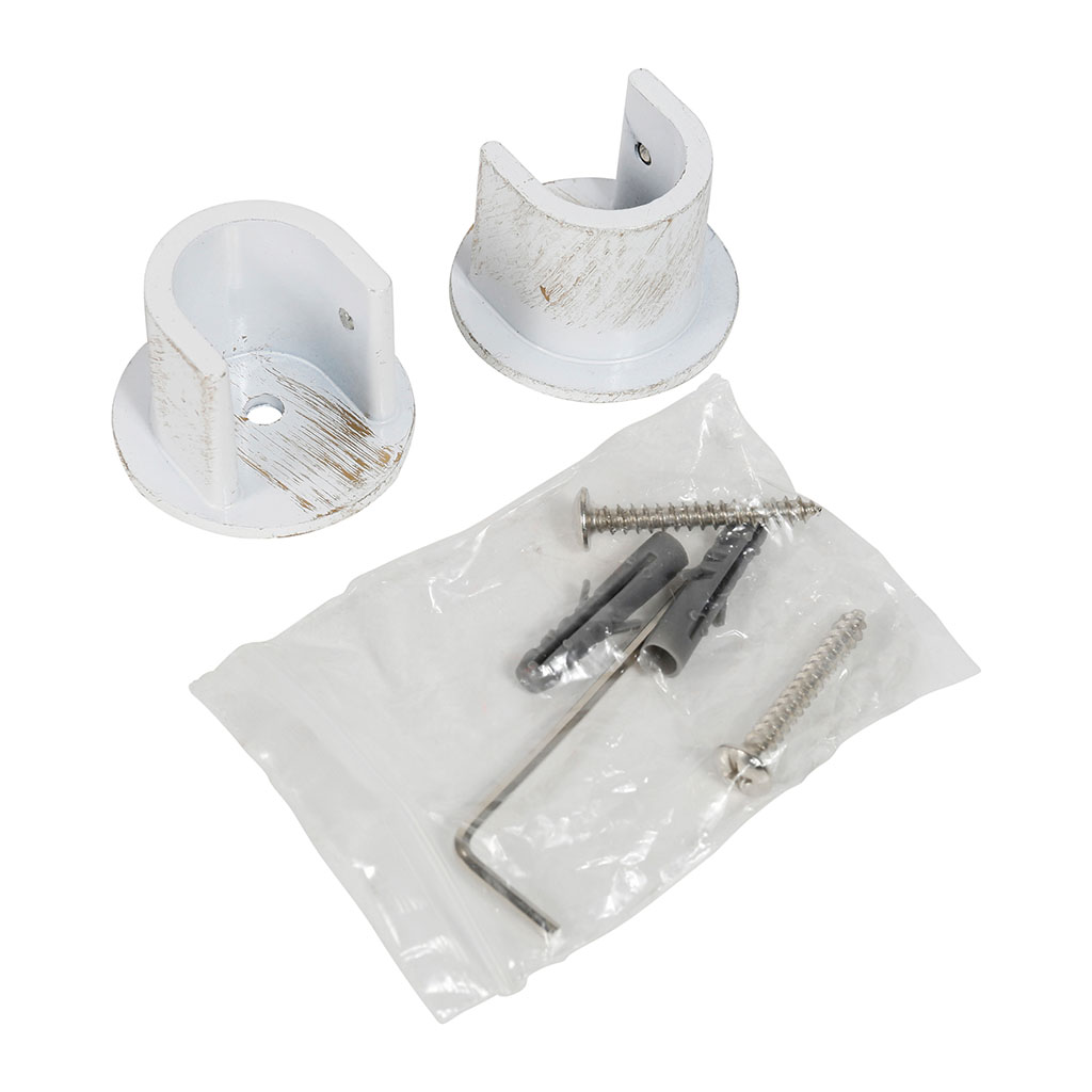 Lot de 2 supports naissances blanc or D 20mm