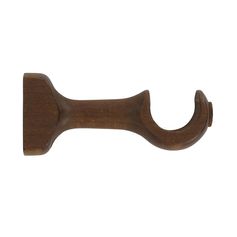 Lot de 2 supports tringle rideau ouverts chêne D 28mm