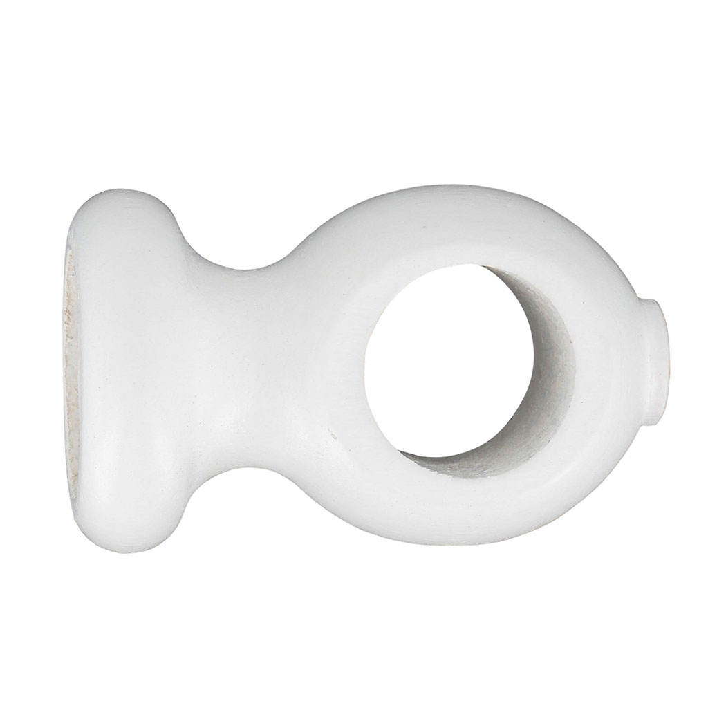 Lot de 2 supports tringle rideau plafond blancs D 20mm