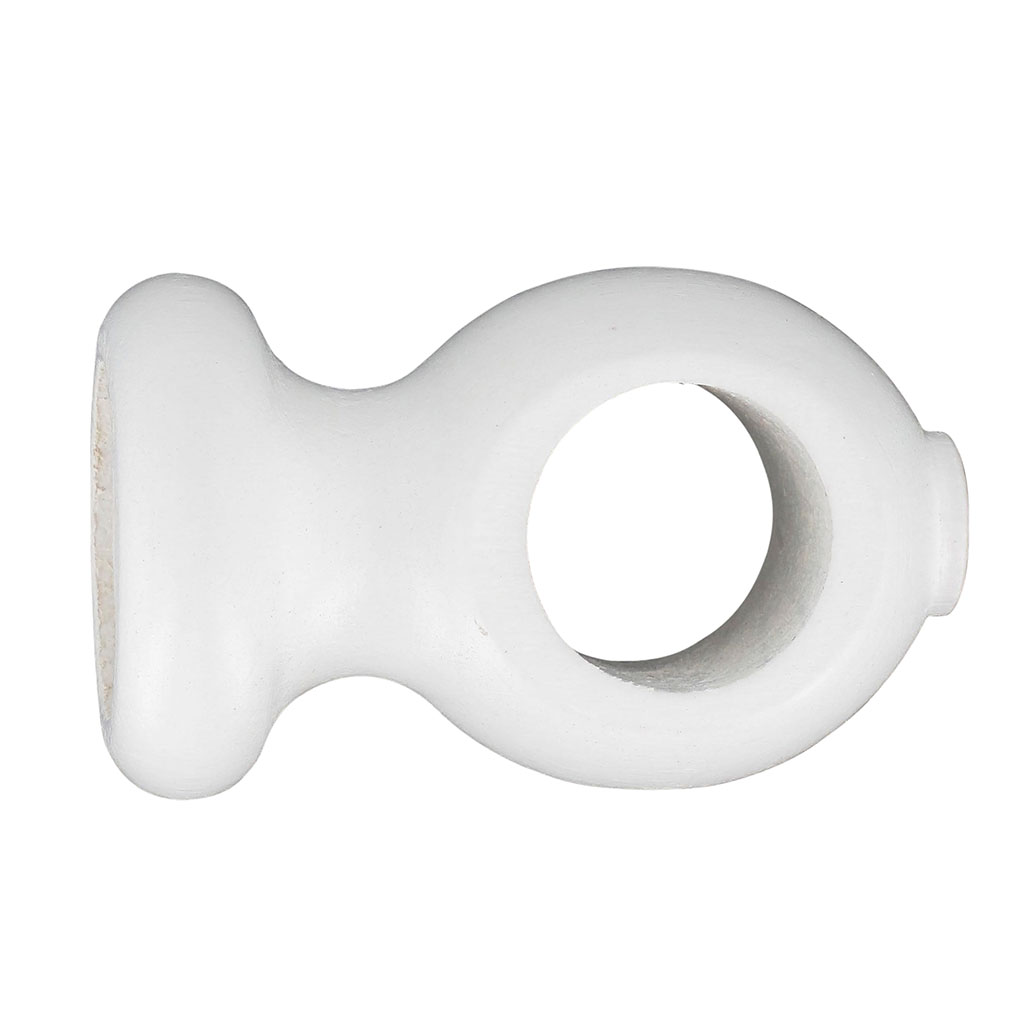 Lot de 2 supports tringle rideau plafond blancs D 28mm