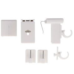 Lot de 2 supports pvc clip réglables blancs