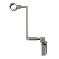 Lot de 2 supports sans perçage tringle à rideau argent mat D 20mm