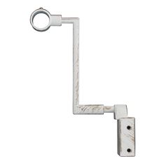 Lot de 2 supports sans perçage tringle à rideau blancs effet cérusé or D 20mm