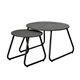 Lot de 2 tables d'appoint métal noir