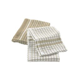 Lot de 2 torchons de cuisine couleur lin CLASSICO 50x70cm