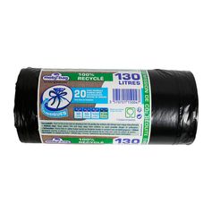 Lot de 20 sacs poubelle noir 130L