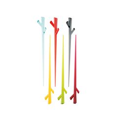 Lot de 24 piques cocktail en plastique multicolores