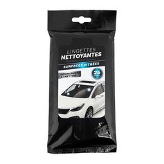 Lot de 25 lingettes nettoyantes spéciales vitres 12.5x25cm
