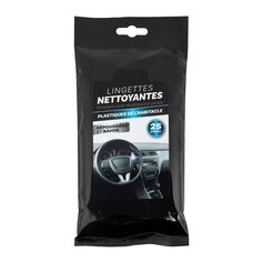 Lot de 25 lingettes nettoyantes tableau de bord 12.5x25cm