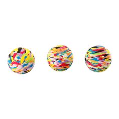 Lot de 3 balles multicolores D 3cm